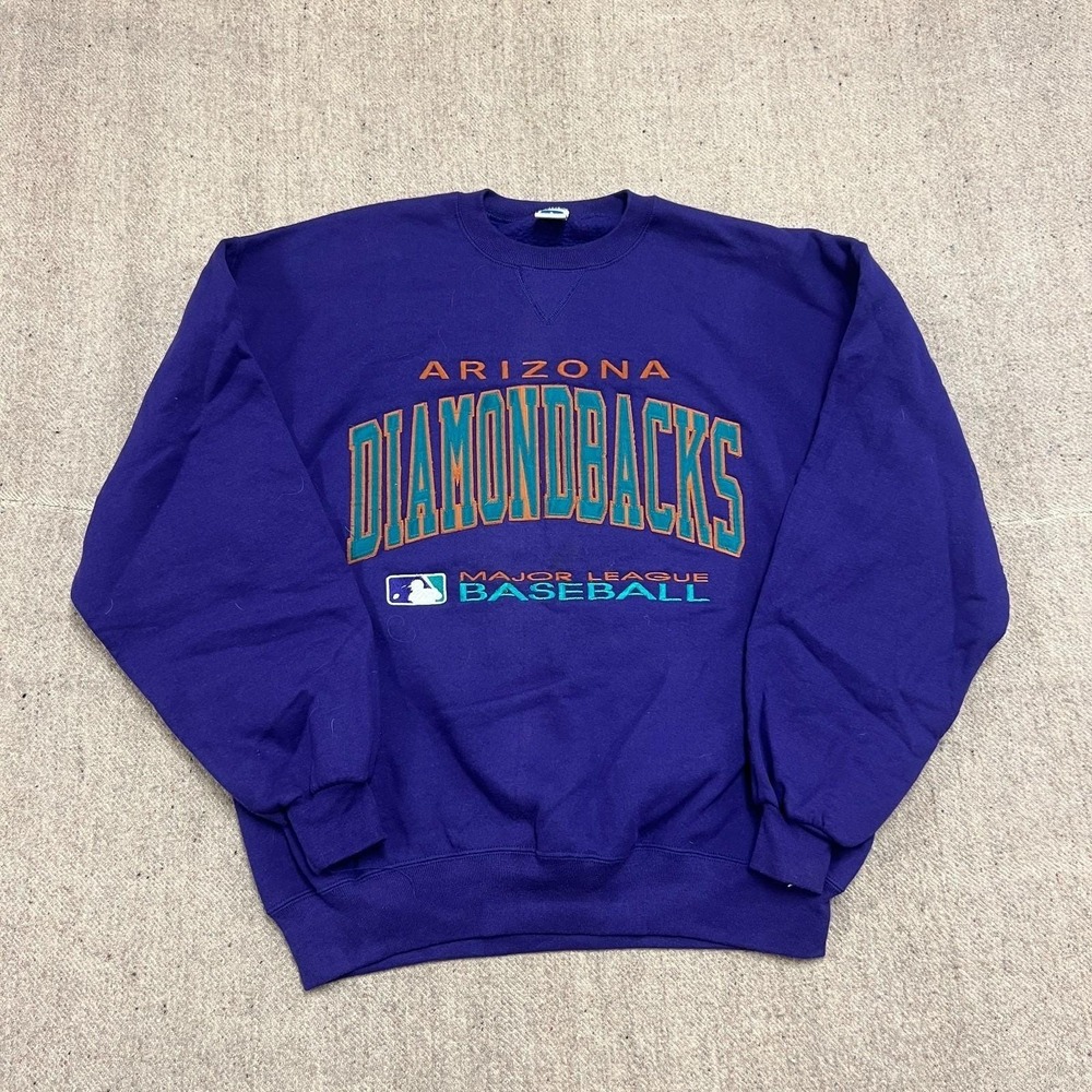 Vintage Arizona Diamondbacks Sweatshirt Mens XL Purple 1990s MLB Russell
